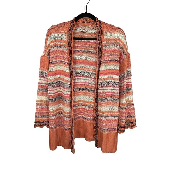 Soft Surroundings Size XS Artist Cardigan Open Knit Sweater Artsy Boho Colorful - Picture 1 of 7
